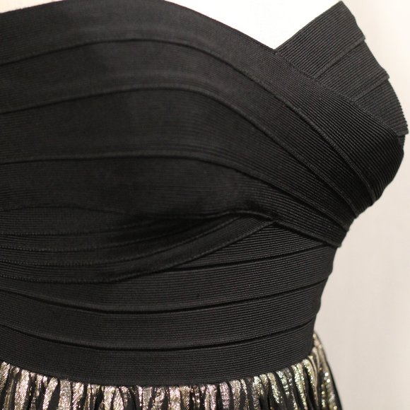 Erin Erin Fetherston Silk Black Gold Dresses - Picture 3 of 12